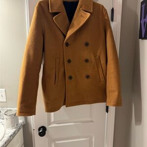 Old Navy Men's Double-Breasted Peacoat in Camel Brown